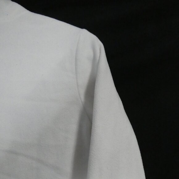 Y2K | OLD NAVY | size 14 | White Fleece Partial Zip-Up Pullover Shirt - Picture 11 of 14